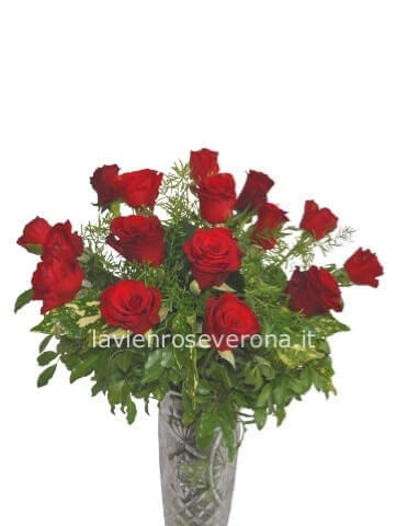 Bouquet di 7 rose rosse piccole