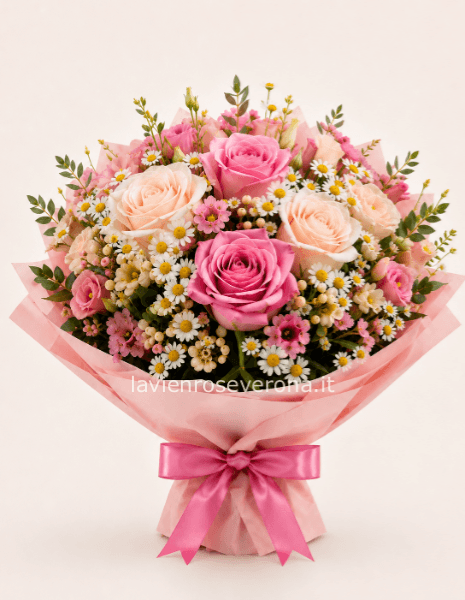 bouquet maturita rosa