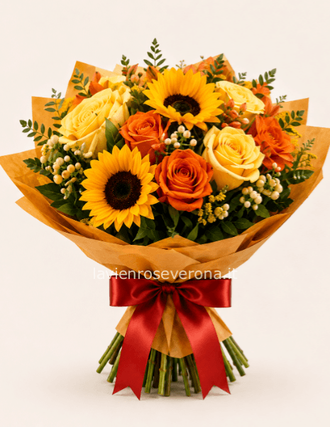 bouquet maturita giallo arancio